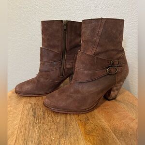 J Shoes chocolate Brown Ankle Boots